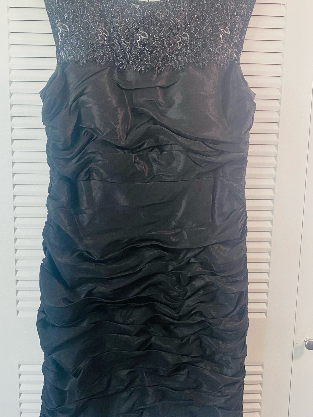 Kim Collection Black Ruched Evening Dress
